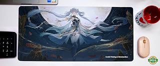 Credit Printing & Merchandise | Wuthering Waves | WuWa | XXL Mouse Pad (280 x 580 x 3 mm) / Small Mouse pad (220 x 175 x 3 mm) Gaming, Office, Personal Use | Fanmade (Jinhsi, XXL)