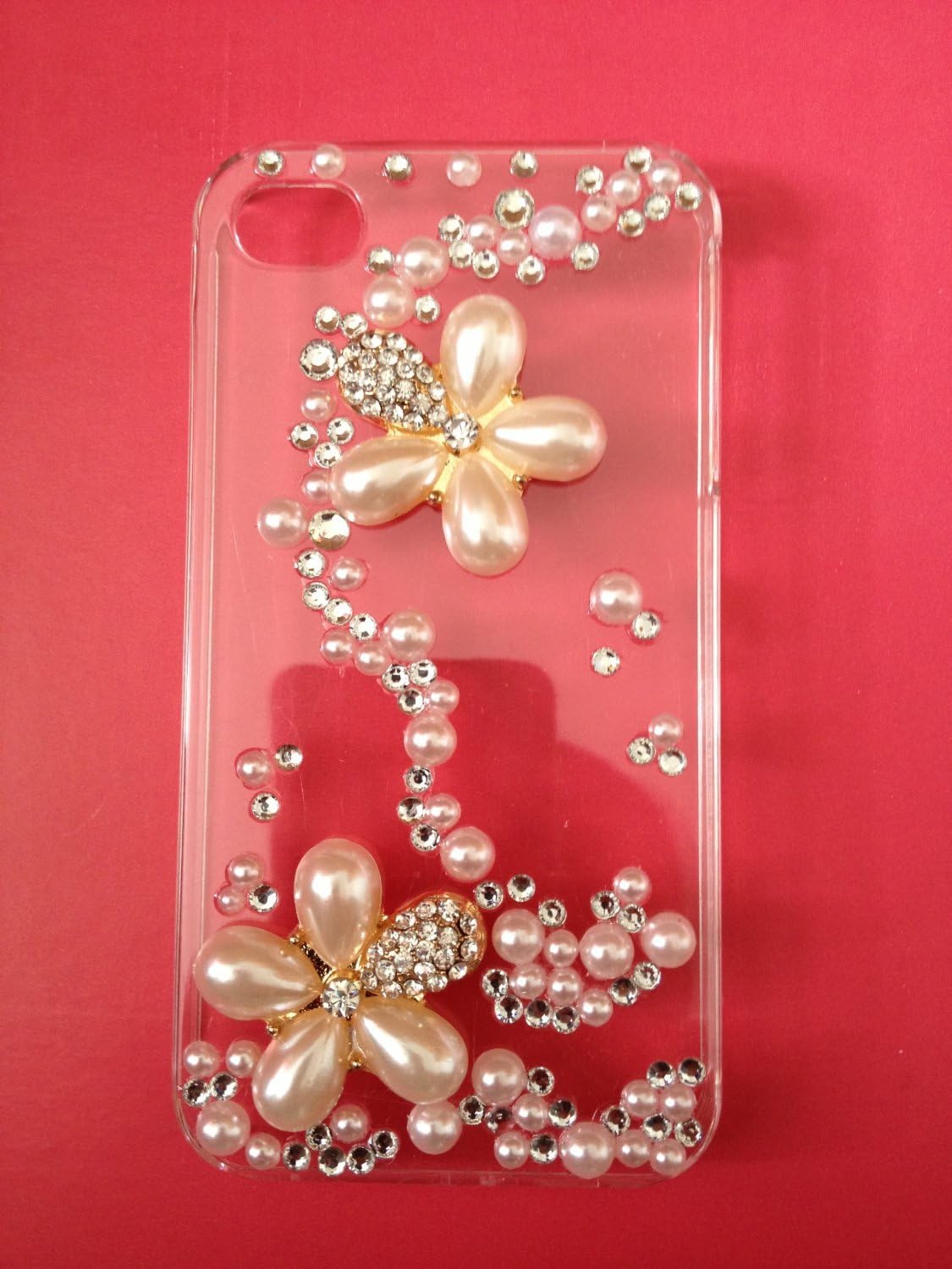 NOVA CASE 3D Bling Crystal iPhone Case for AT&T Verizon Sprint Apple iPhone 4/4S Flying Daisies