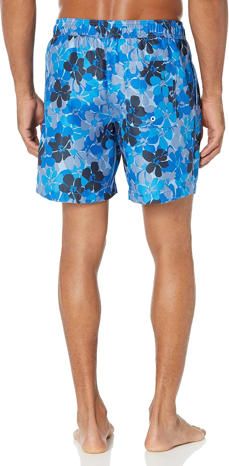 Amazon Essentials Men's 7" Quick-Dry Swim Trunk X-Large Blue Floral