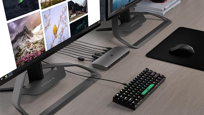 Corsair TBT100 DP Thunderbolt 3 Dock con DisplayPort Estación Acoplamiento miniatura 8
