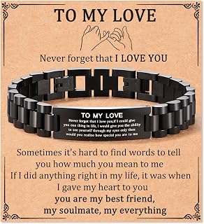 Bracelet for Men/Dad/friend/Uncle/Son Watch Band Stainless Steel Link Jewelry Gift