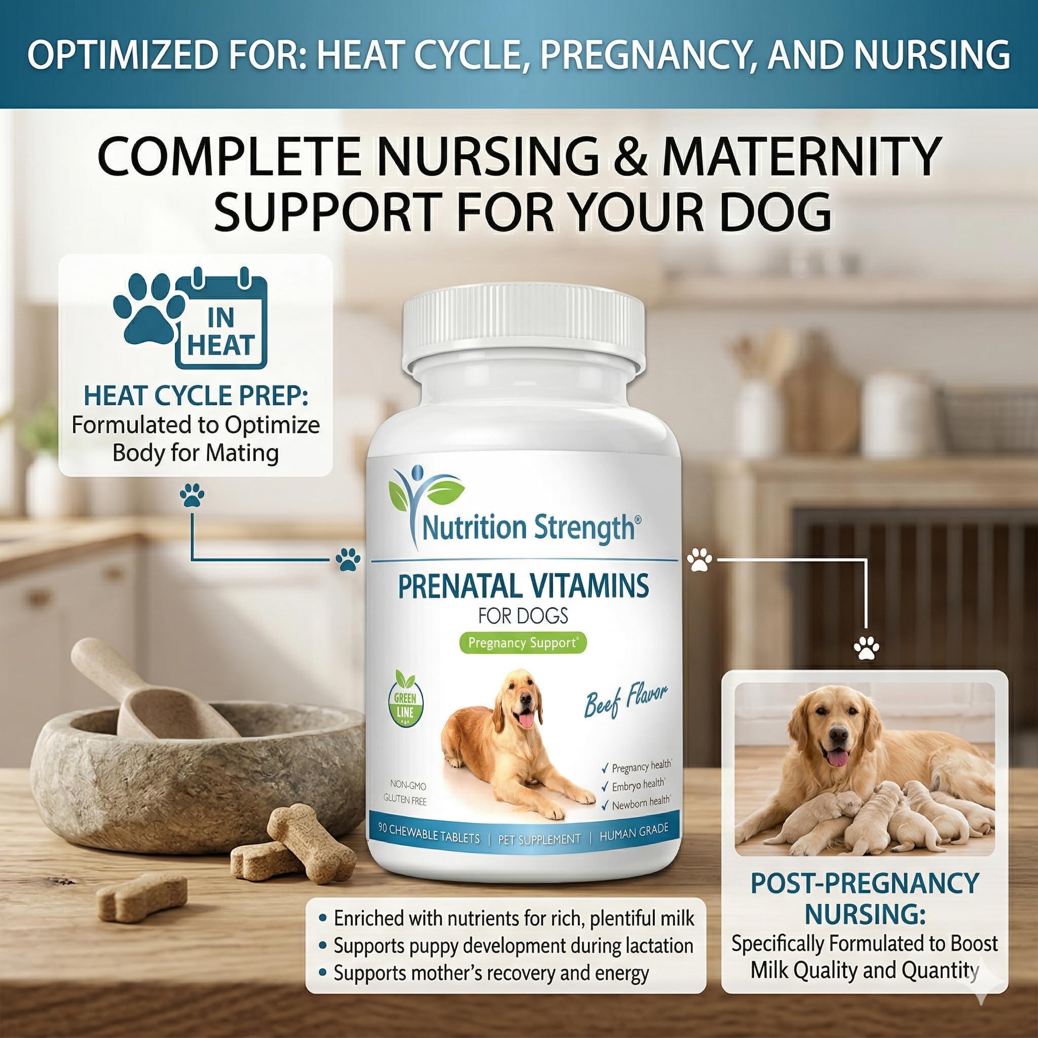 Dog Prenatal Vitamins & Postnatal Lactation Support — Amazon image 5