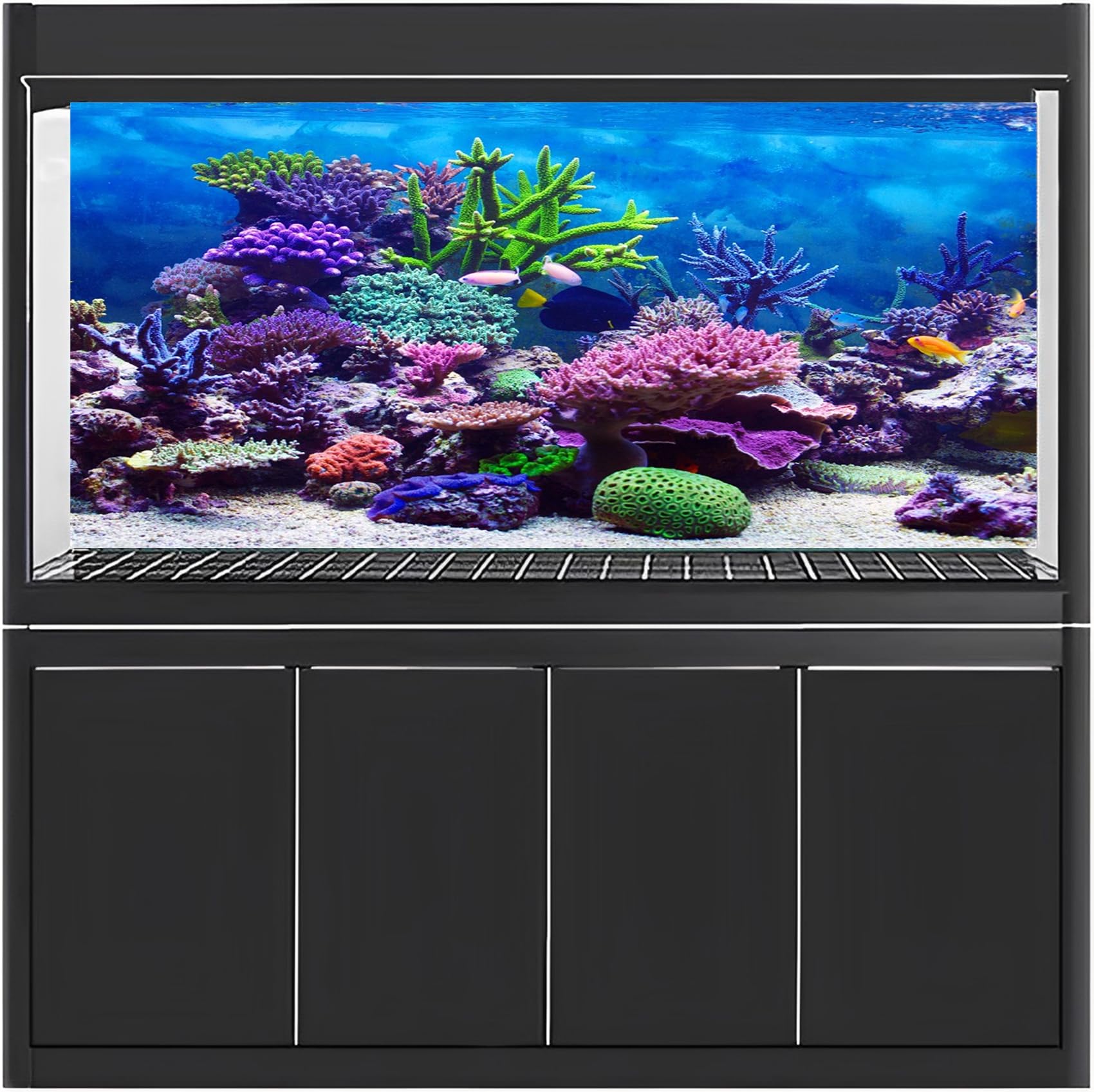 61x41cm Durevole Vinile Subacqueo Tema Acquario Sfondo Colorato Corallo Pesce Tropicale Sottomarino Mondo Pesce Serbatoio Poster Sfondo