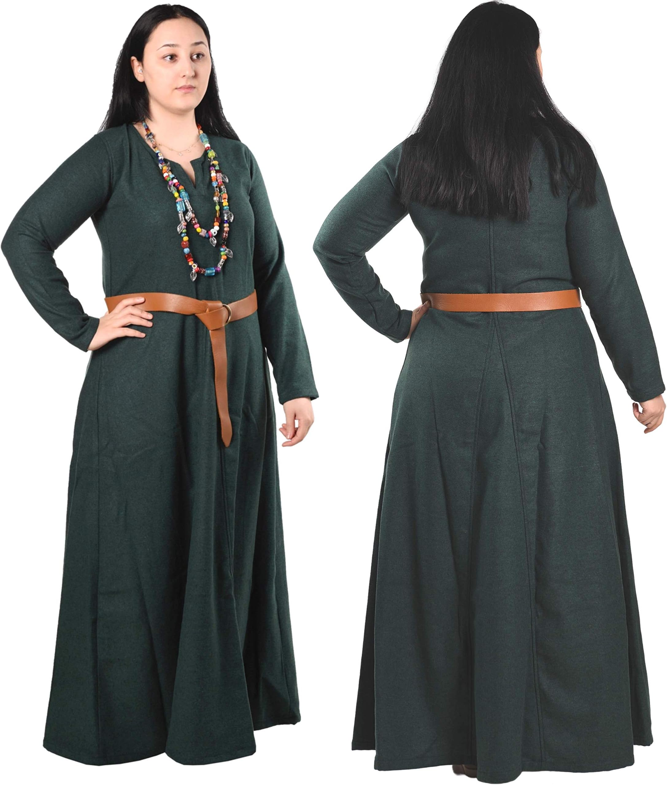 Wilma Medieval Viking Wool Dress by Calvina Costumes - Made in Turkey