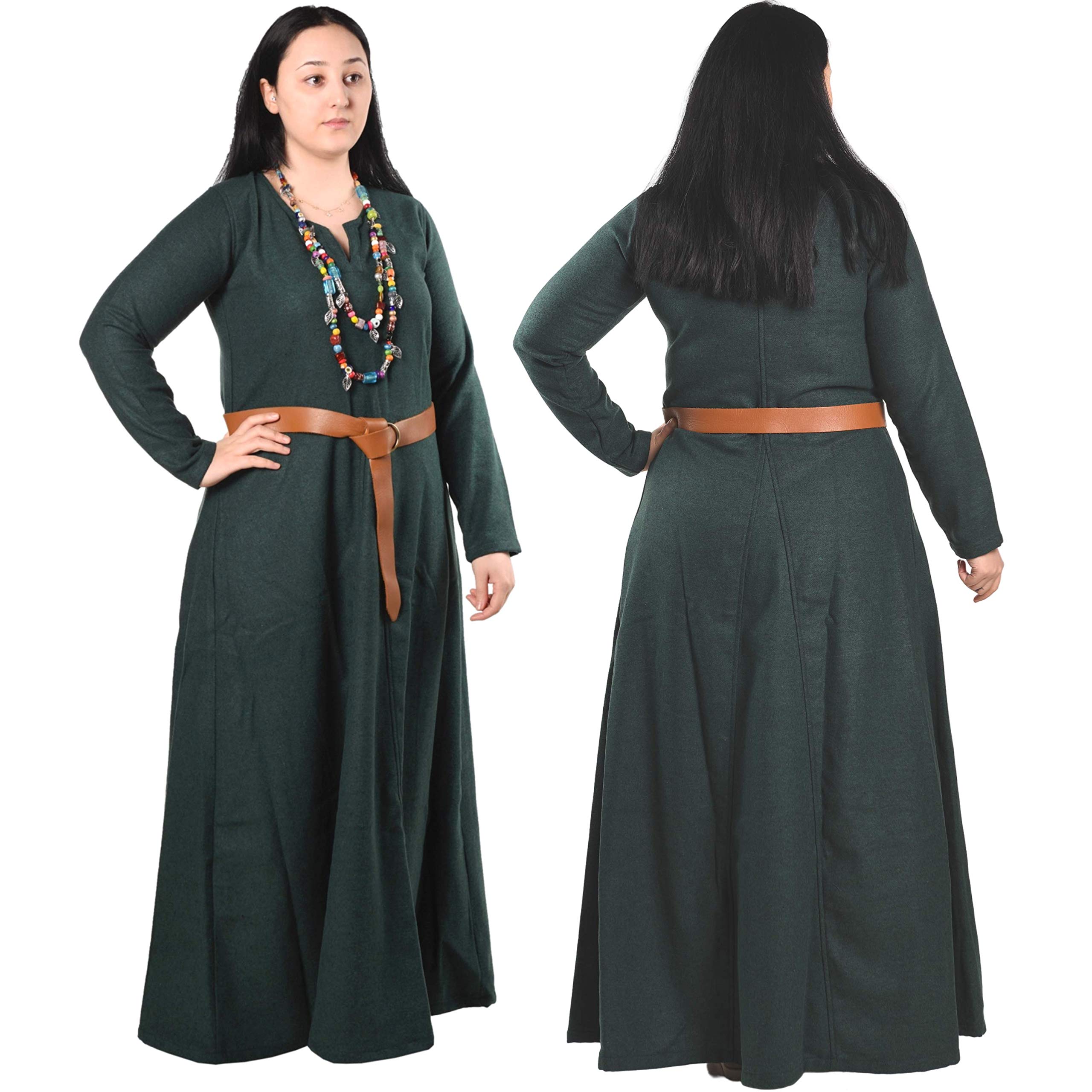 Wilma Medieval Viking Wool Dress by Calvina Costumes - Made in Turkey