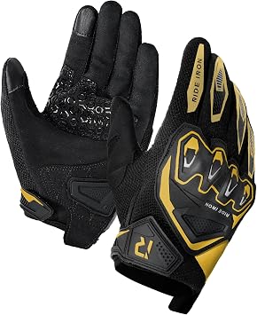RIDEIRON Motorcycle gloves for men and women, summer, touchscreen, non-slip, soft, breathable and comfortable for motorcycling, mountaineering, hiking and other outdoor sports
