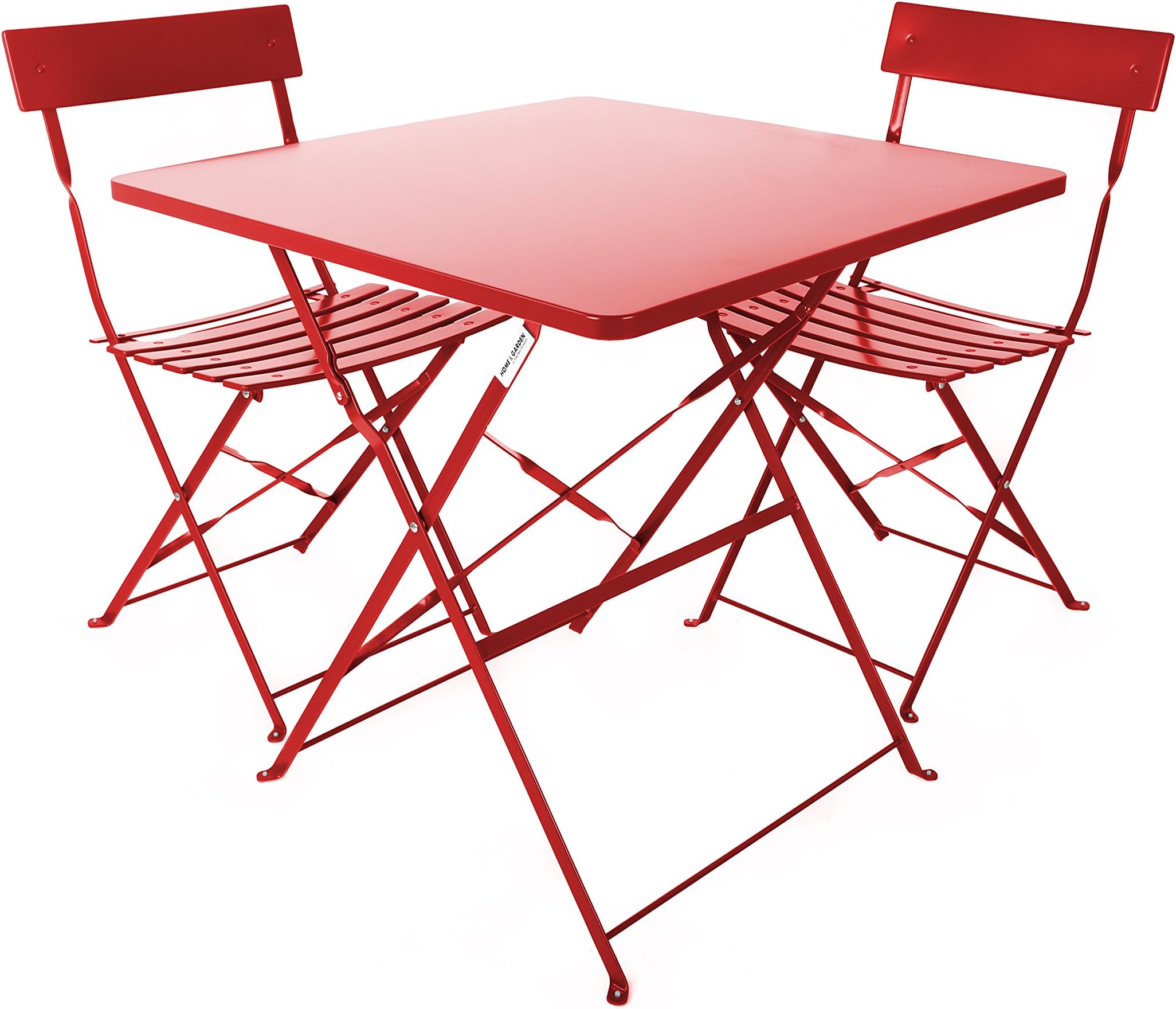 Westfield Outdoors Unisex Coral Square Table and Chairs Patio Outdoor Garden Furniture Set, Red