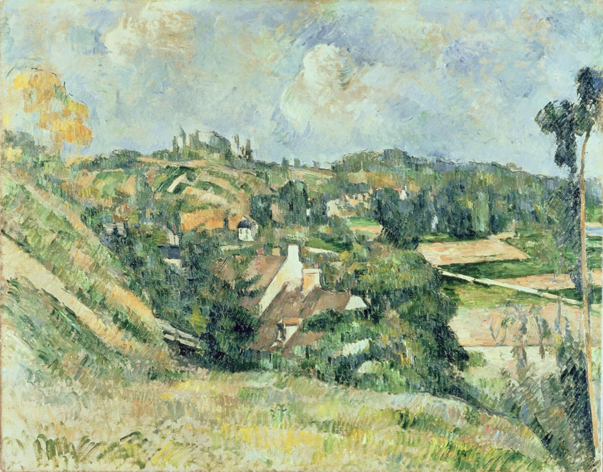 Cuadro de Auvers sur Oise por Cézanne para transformar el ambiente de tu dormitorio 5