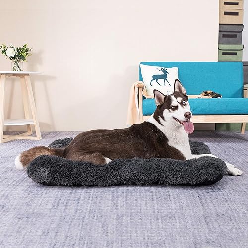 Miniatura 5 de Coohom Fulffy - Cama de felpa de lujo para perro, alfombrilla acolchada cómoda y antideslizante lavable para perros medianos, grandes y XL (XL,