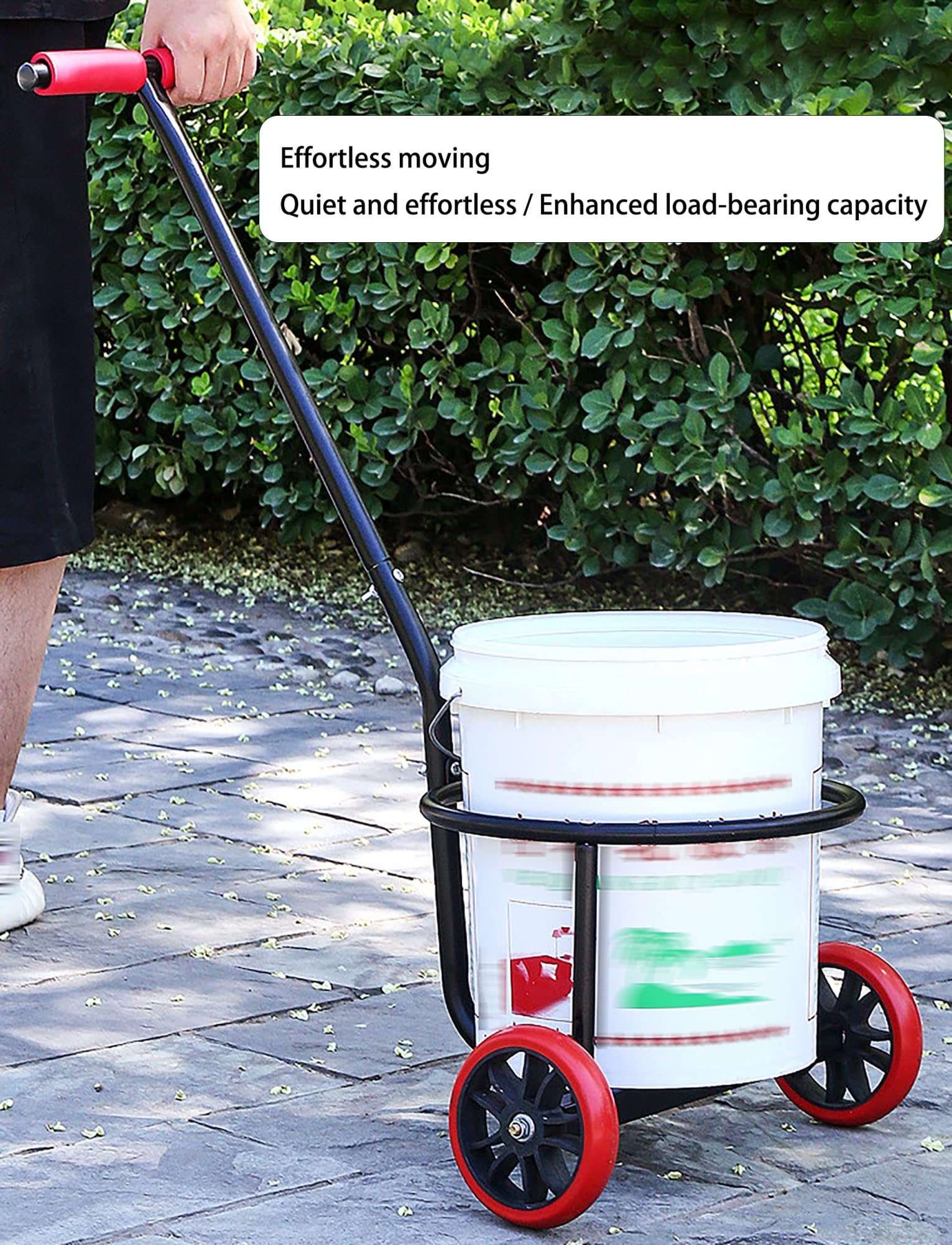 Carrito utilitario de alta resistencia con ruedas silenciosas – Transporta 220 libras de agua, basura, propano para el hogar, camping, jardín