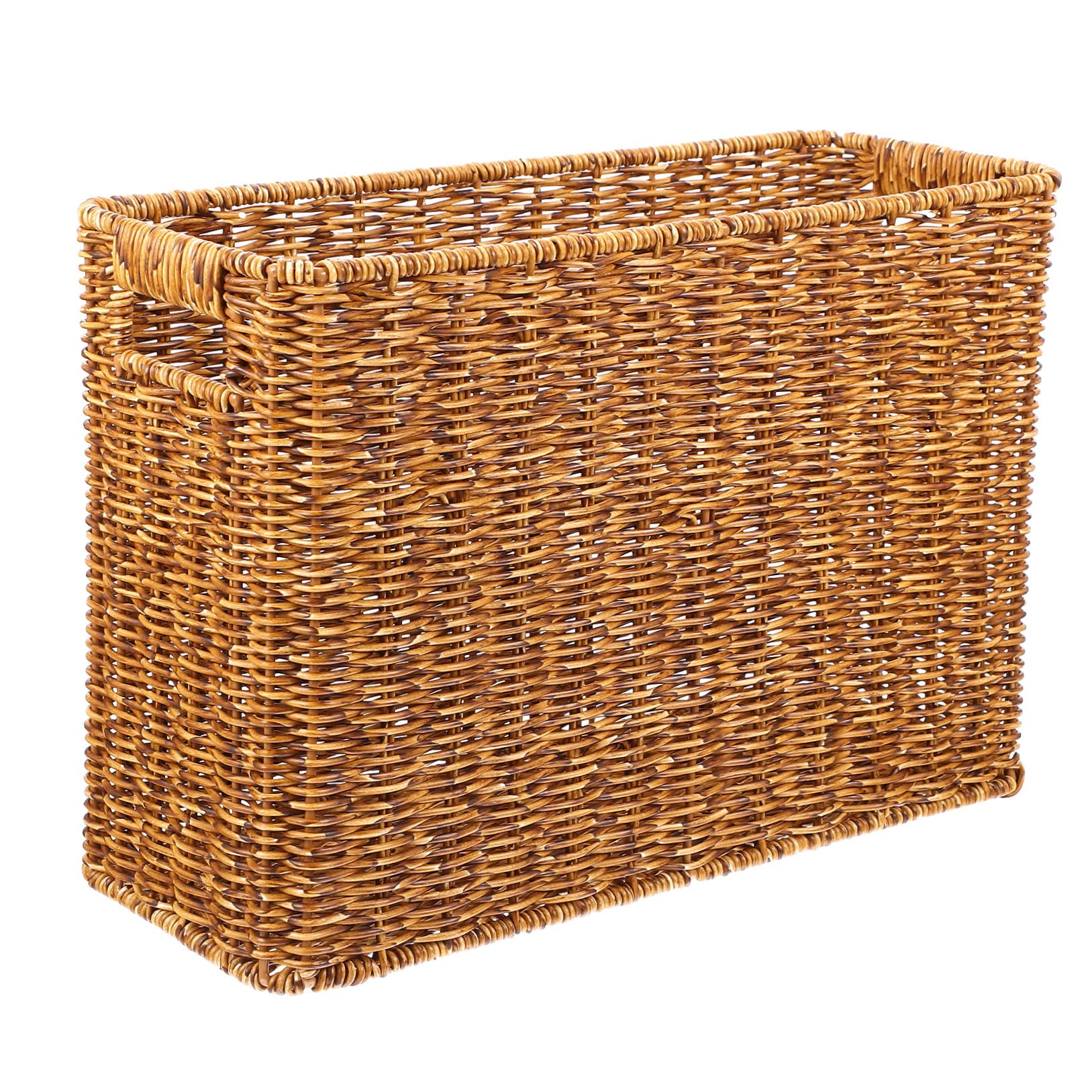 Cesto Portaoggetti Rettangolare Cestino Intrecciato Creativo Multiuso in Plastico Design Delicato e Funzionale per Casa e Hotel per Riviste e Oggetti Vari