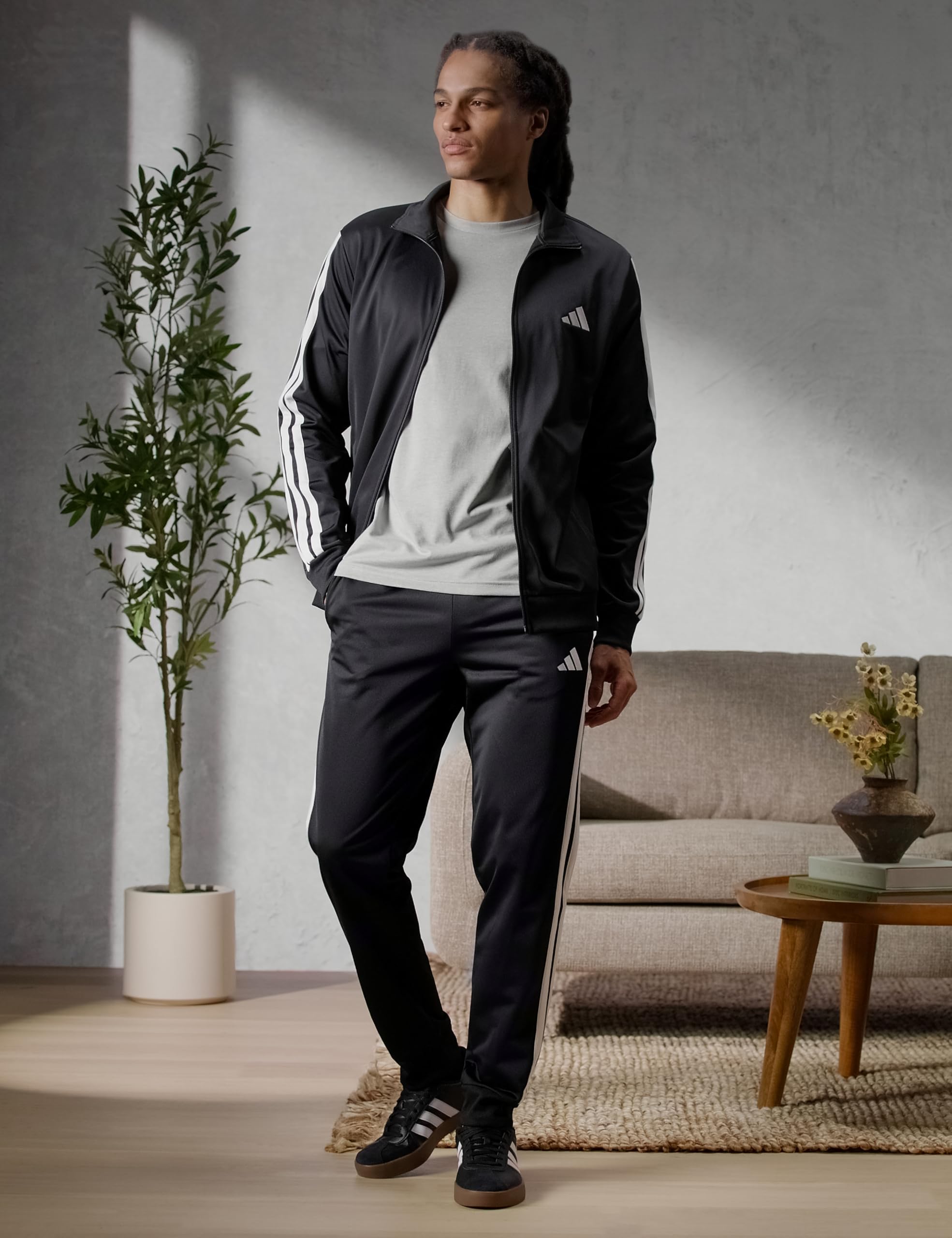 adidas Men Tuta Basic 3-Stripes Tricot