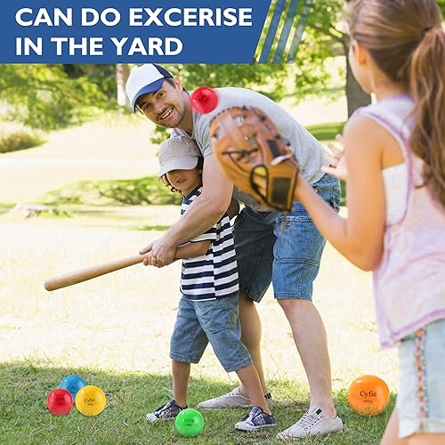 Vista 39 de Cyfie Béisbol/sóftbol pesado para golpear, pelotas pesadas para golpear, entrenamiento de bateo, práctica de lanzamiento y lanzamiento (paquete de 6)