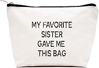 Vista 84 de LIBIHUA Bolsa de maquillaje para mujer, bolsa de cosméticos regalos para ella, bolsa de viaje femenina, Beige natural, 283-a mi increíble tía futura