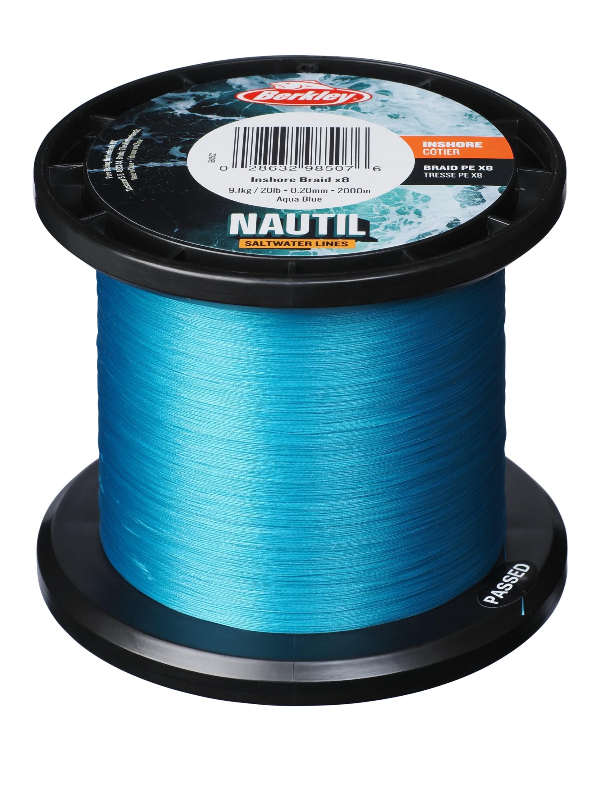 Berkley Angelschnur Berkley NAUTIL Braidx8 AquaBlue Angelschnur Salzwasser ver. Größen, (Berkley Nautil)