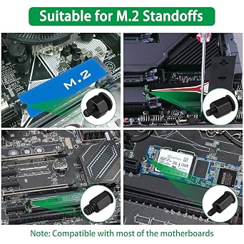 633Pcs M.2 NVMe SSD Screw Kit, Motherboard Standoffs Screws Set