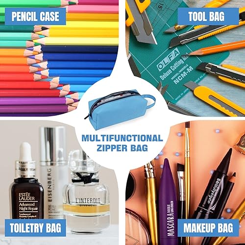 Miniatura 28 de Fmeida Estuche para lápices estético, bolsa de lápices de gran capacidad, estuche portátil para bolígrafos, oficina, papelería, bolsa de maquillaje