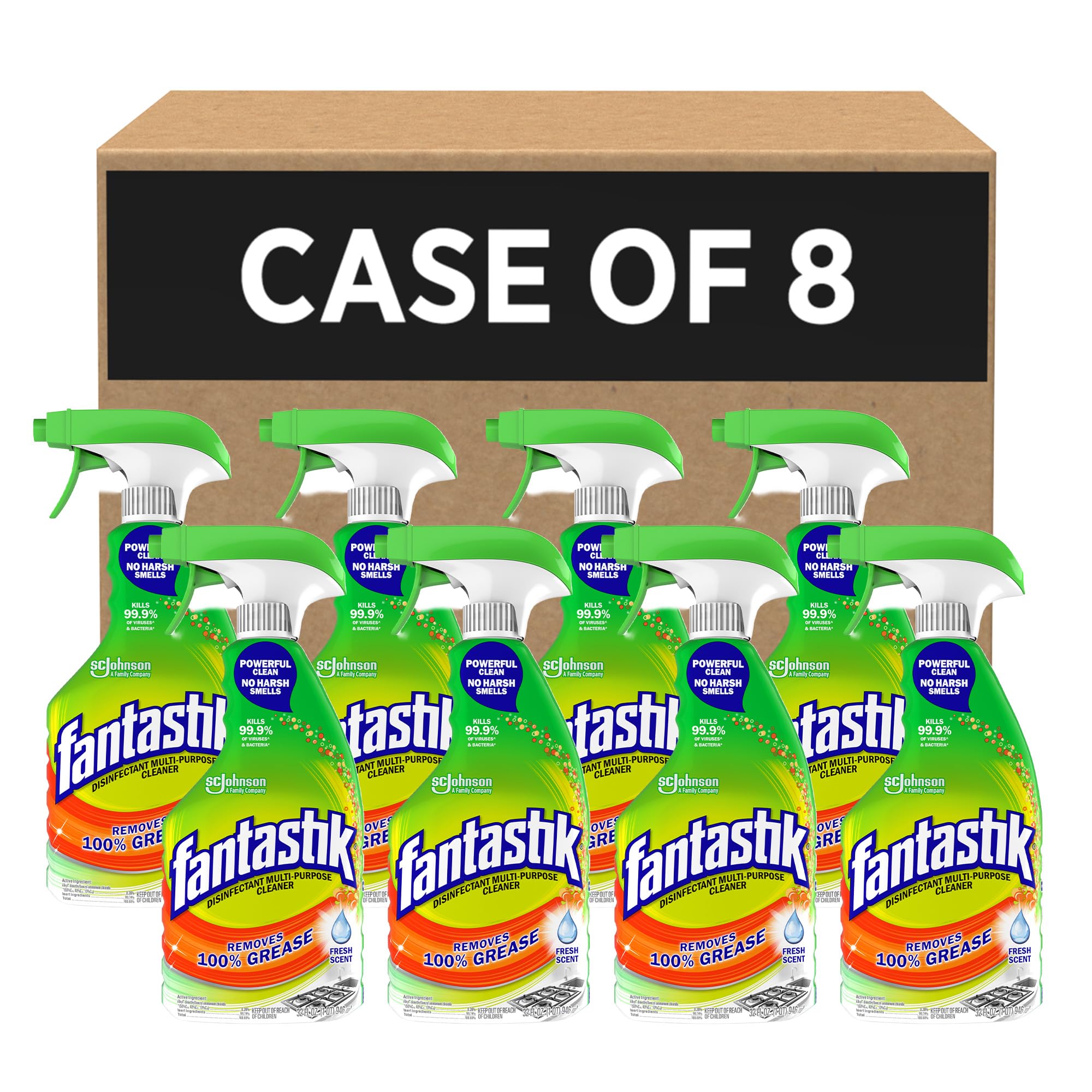 Fantastik Scrubbing Bubbles Heavy Duty All Purpose Cleaner 32 fl oz Pack of 8 product thumbnail 2