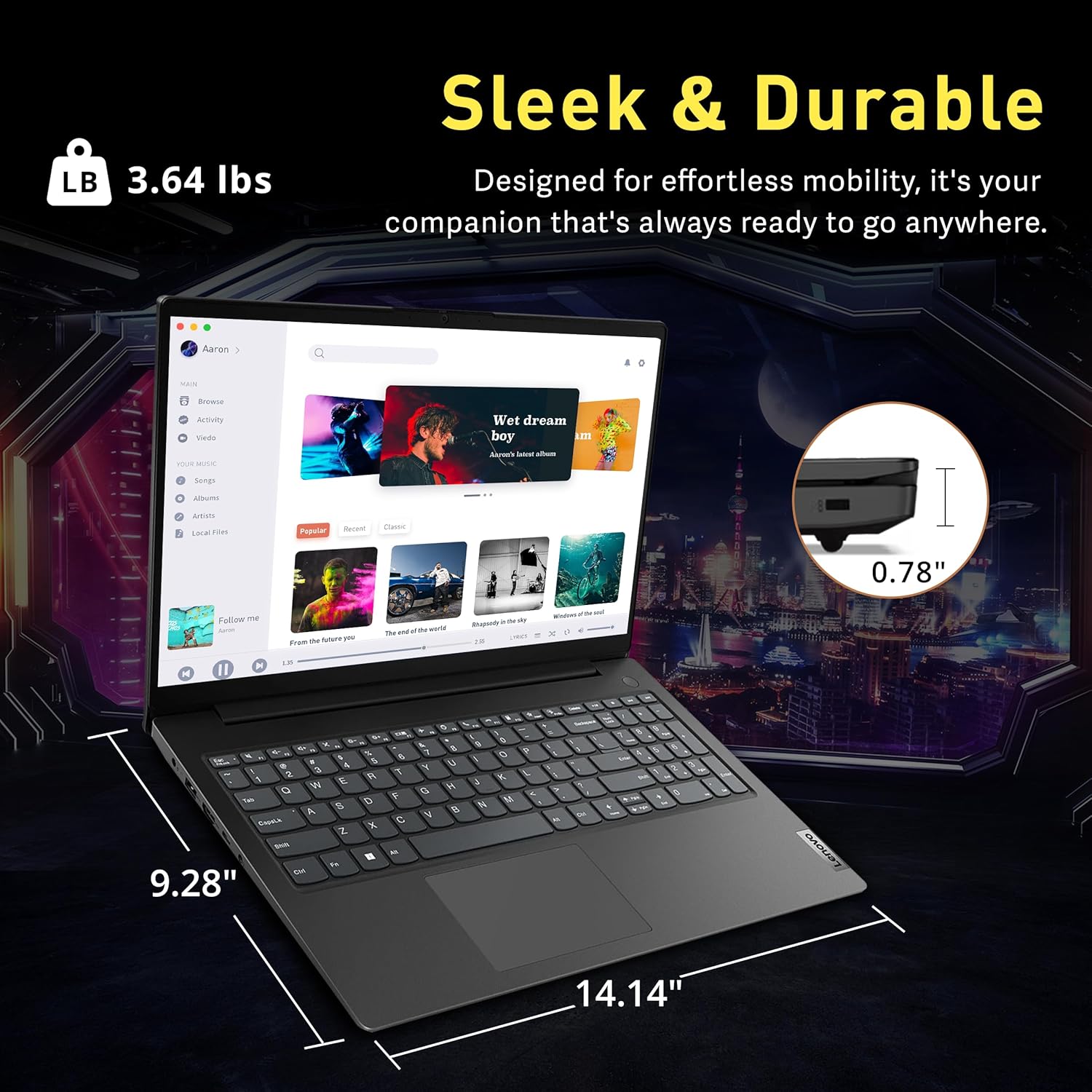 Lenovo V15 Gen 4 15.6" FHD Business Laptop, Intel i5-13420H, 40GB RAM, 2.28TB Storage (2TB SSD+288GB Docking Station Set), Intel UHD Graphics, Webcam, Num Pad, Wi-Fi 5, Bluetooth, Win 11 Pro, Black - Image 8