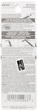 Maybelline New York Brow Precise Shaping Eyebrow Pencil, Deep Brown, 0.02 oz.