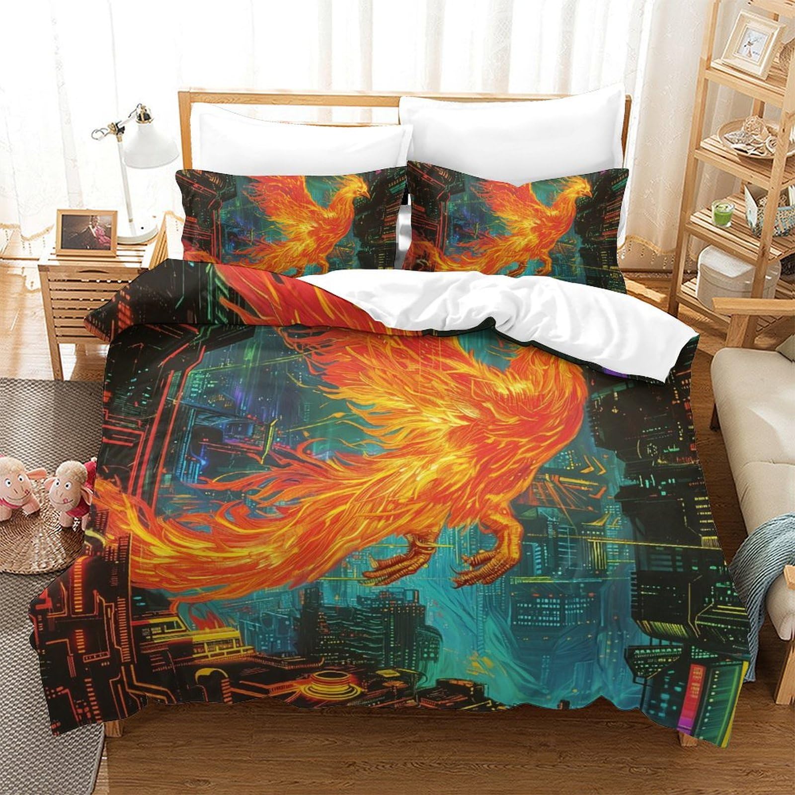 Housse de couette Ptérosaure microfibre respirante contre la chaleur nocturne