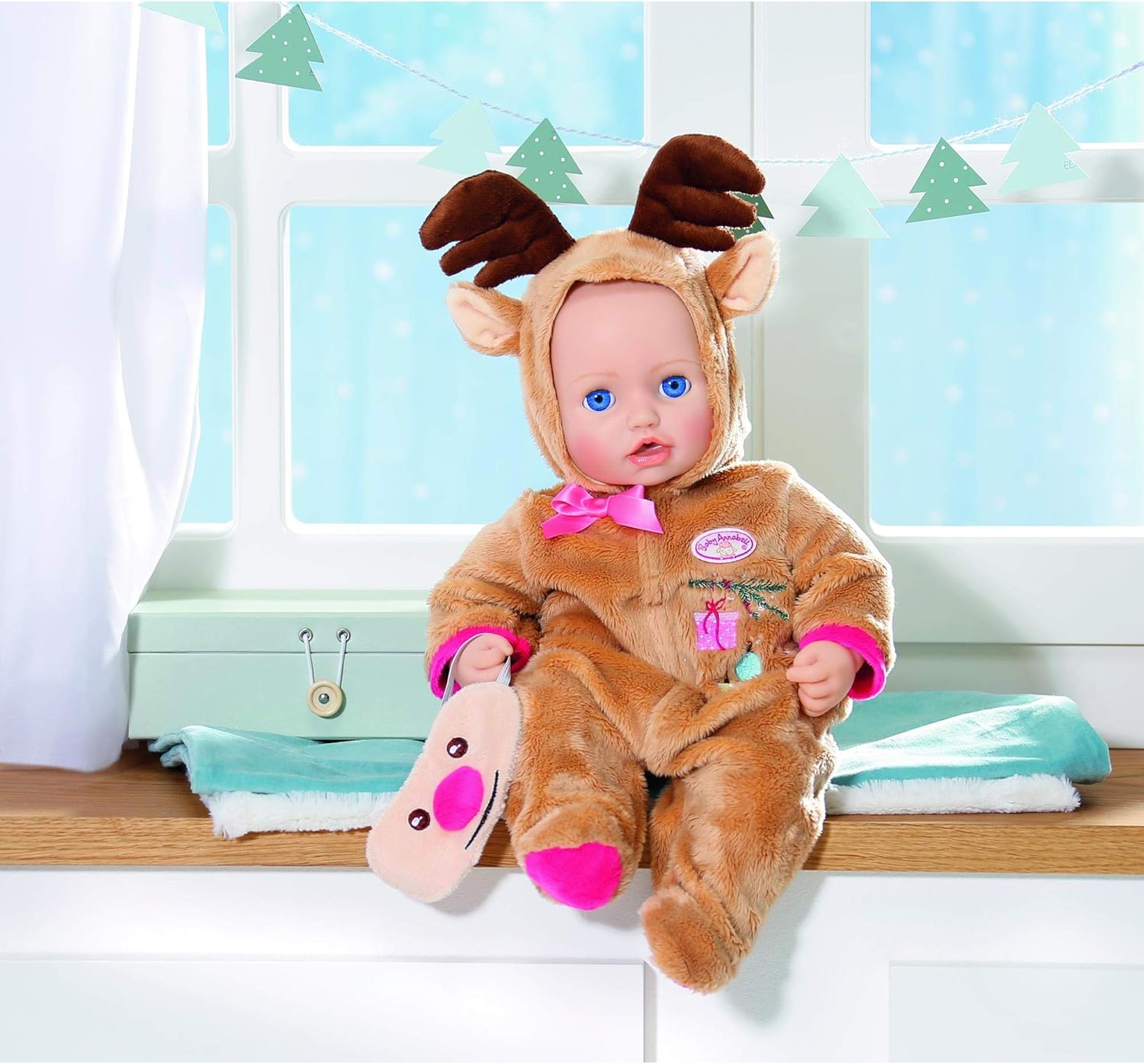 Baby Annabell Zapf 701157 Deluxe Reindeer Doll Set