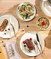 Vista 3 de TheTerra Ceramic Dinnerware Sets for 8, 24 Pieces Porcelain Lightweight Plates and Bowls Sets, Scratch Resistant Dish Set, Oven & Microwave &