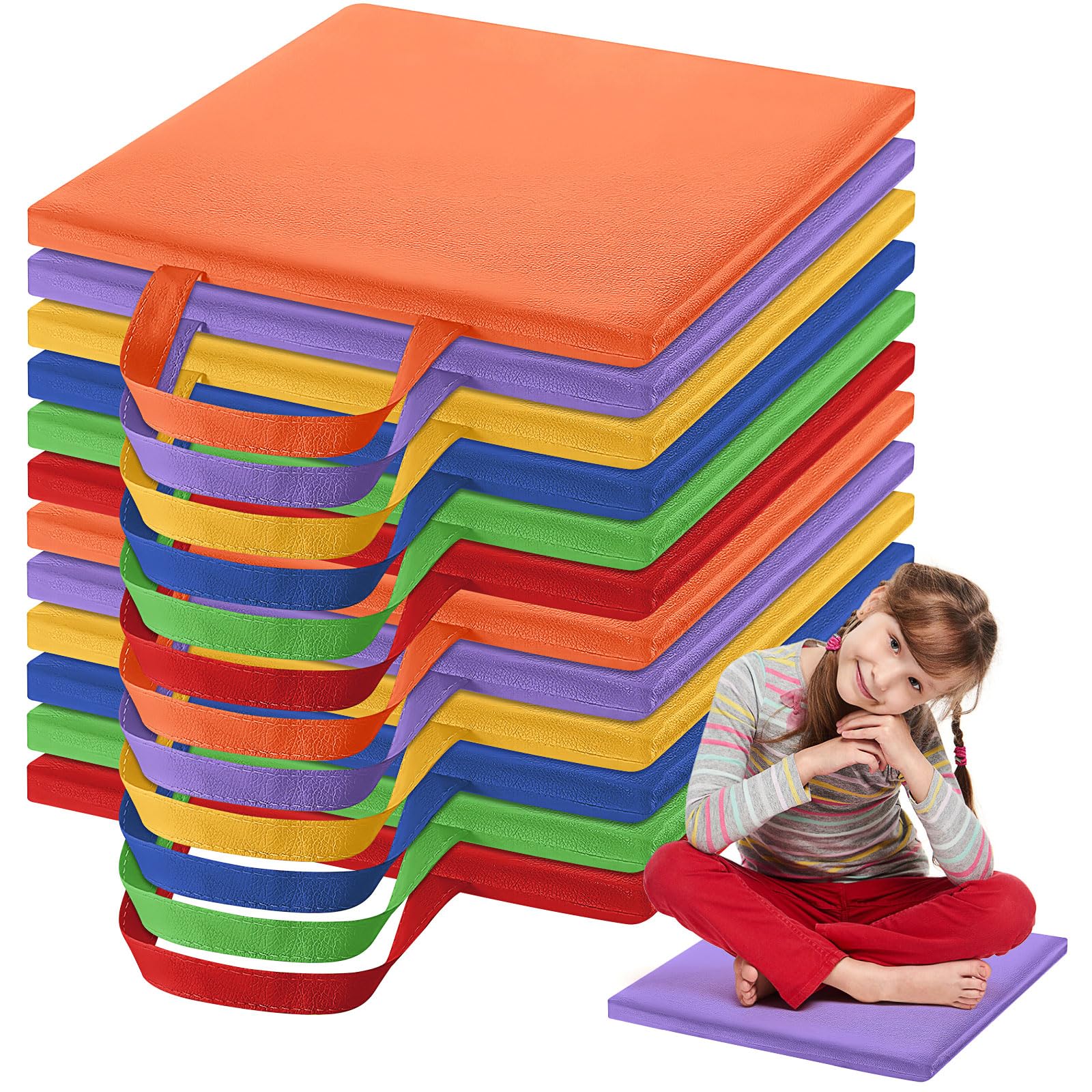 lot de 12 coussins de sol enfants