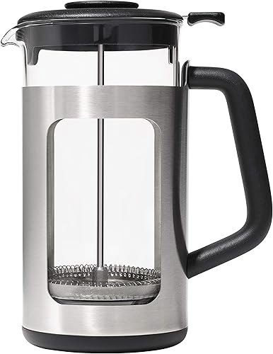 Miniatura 5 de OXO Brew - Hervidor eléctrico de vidrio inalámbrico - 1.75 L y cafetera de prensa francesa de acero inoxidable Brew - 32 onzas
