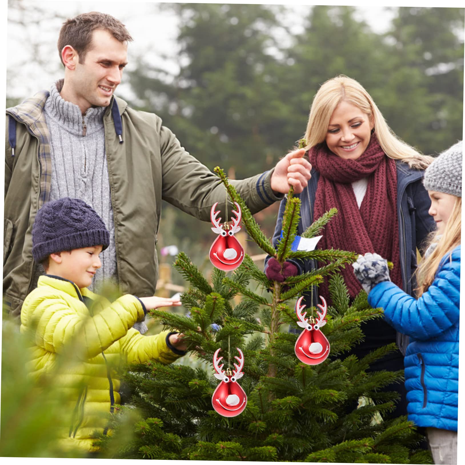 TOPBATHY 10stücke Süße Weihnachtsbaumhänger Mit -Design Dekorative Kugelanhänger Für Festliche Weihnachtsdekoration Und