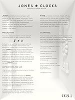 Vista 8 de JONES CLOCKS® Reloj de escritorio Odeon Diseño rectangular moderno Verde Elegante aspecto retro para estante, mesa, repisa de chimenea o Eden