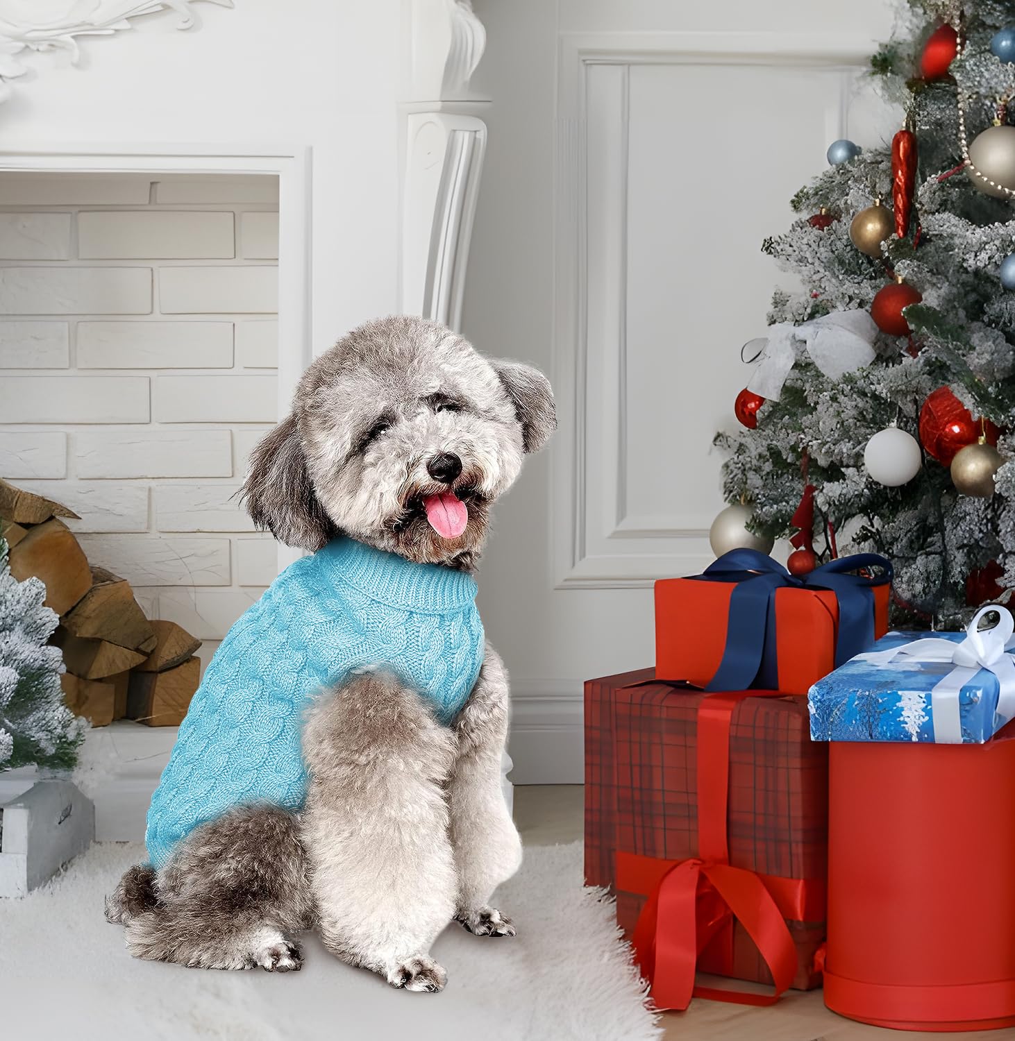 DS95XS Hundepullover – Warm, Kuschelig, Mit Rollkragen Für Kleine Hunde & Katzen