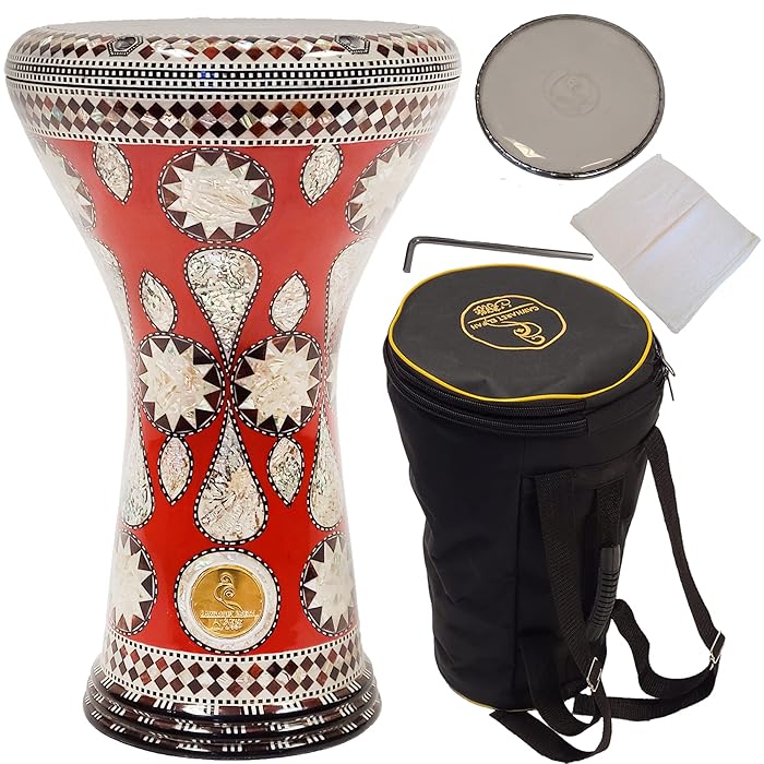 Buy Gawharet El Fan 17" darbuka drum (Red Darbuka) A great hand drum