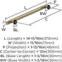 Vista 6 de Amerock Corp BP37110BBZ Everett - Jaladera para electrodomésticos de 305 mm (12 pulgadas) de centro a centro, acabado champaña dorado
