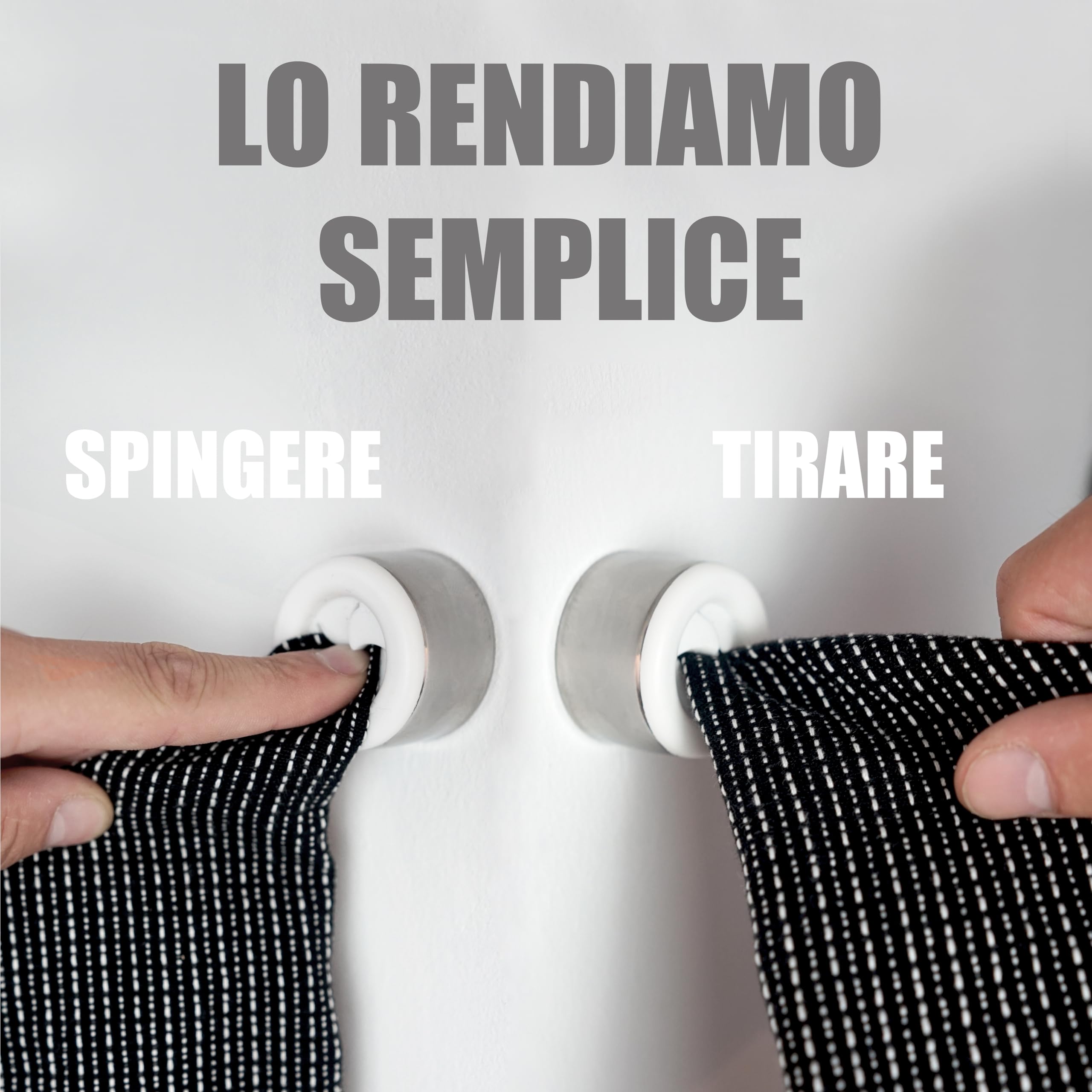 Set di 4 portasciugamani di alta qualità, per bagno, cucina e casa, in acciaio inox, porta strofinacci, ganci per asciugamani, rotondi, cromati, autoadesivi senza forature (bianco)