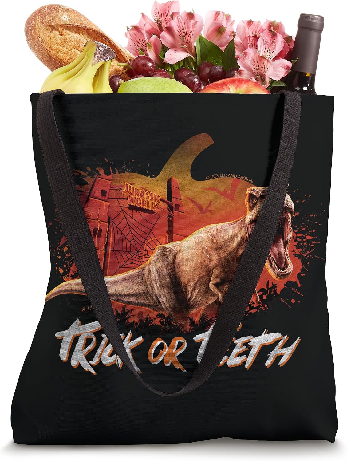 Jurassic Park T-Rex Trick-or-Teeth Halloween Tote Bag