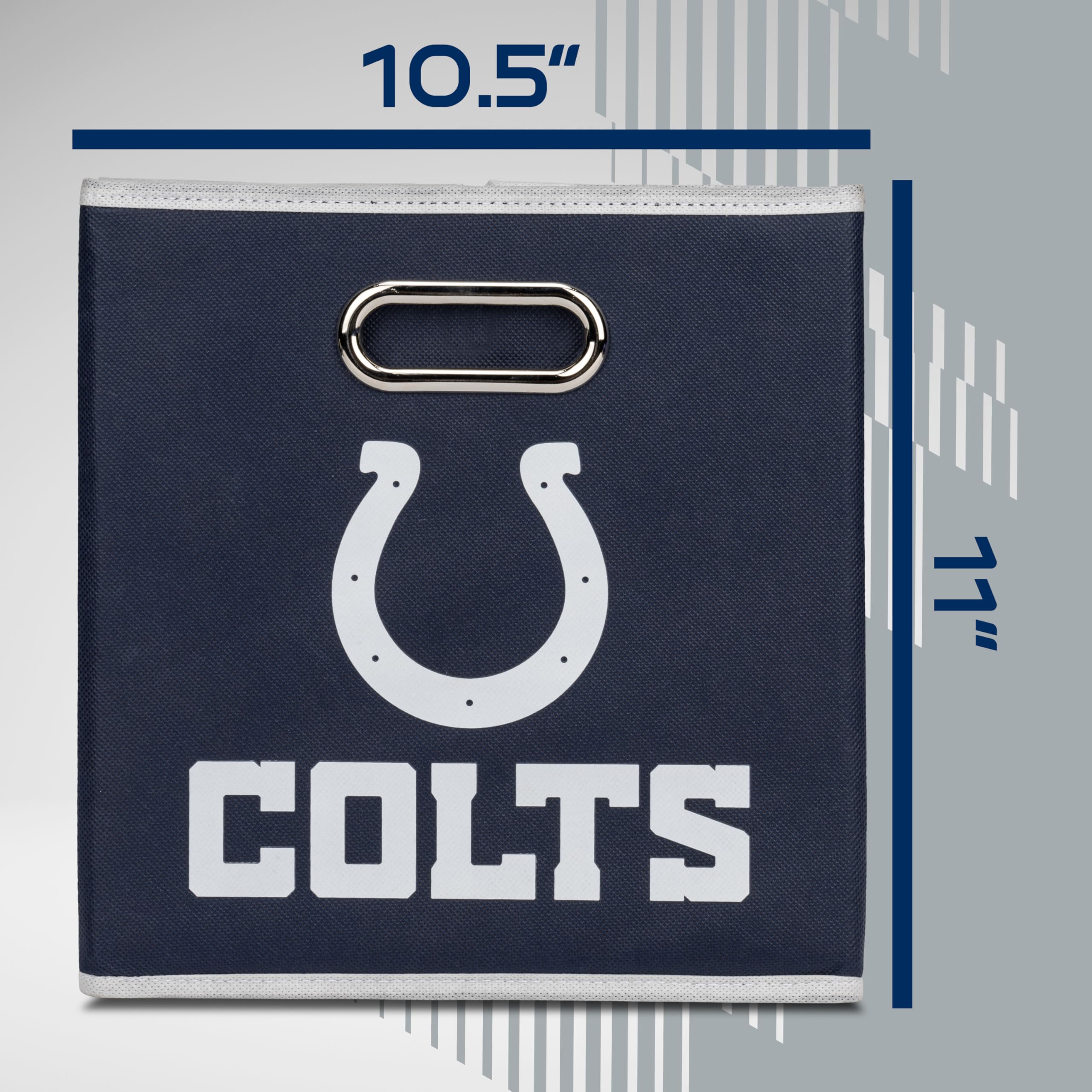 Franklin Sports NFL Indianapolis Colts Collapsible Storage Bin NFL Folding Cube Storage Container Fits Bin Organizers Fabric NFL Team Storage Cubes One Size - Image 3