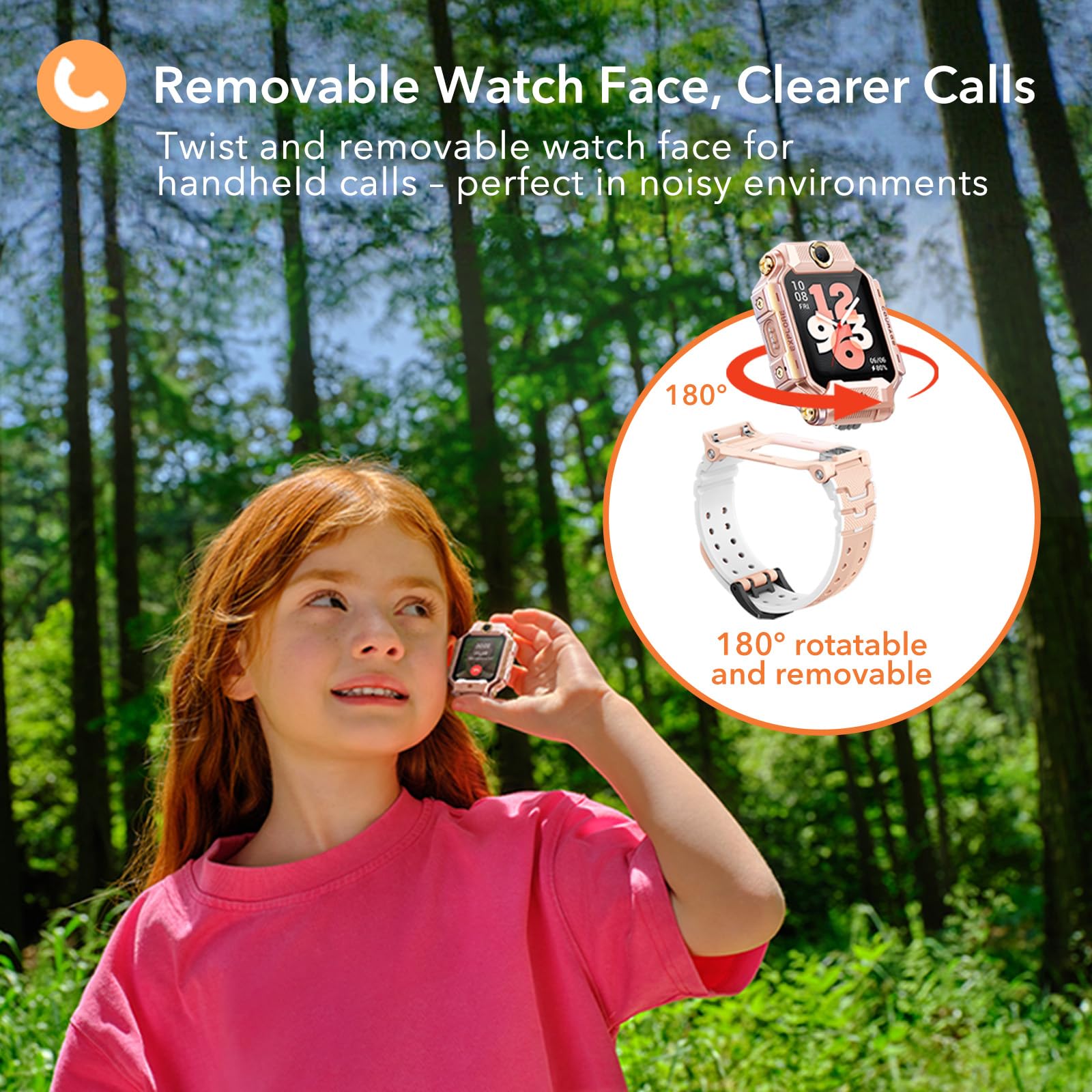 imoo X10 Smartwatch dla dzieci z kartą SIM, smartwatch 4 G LTE Smart Watch z podwójnym aparatem, 1,6", szeroki kąt widzenia 98°, ochrona przed wstrząsami, 32 GB ROM, SOS (biały)