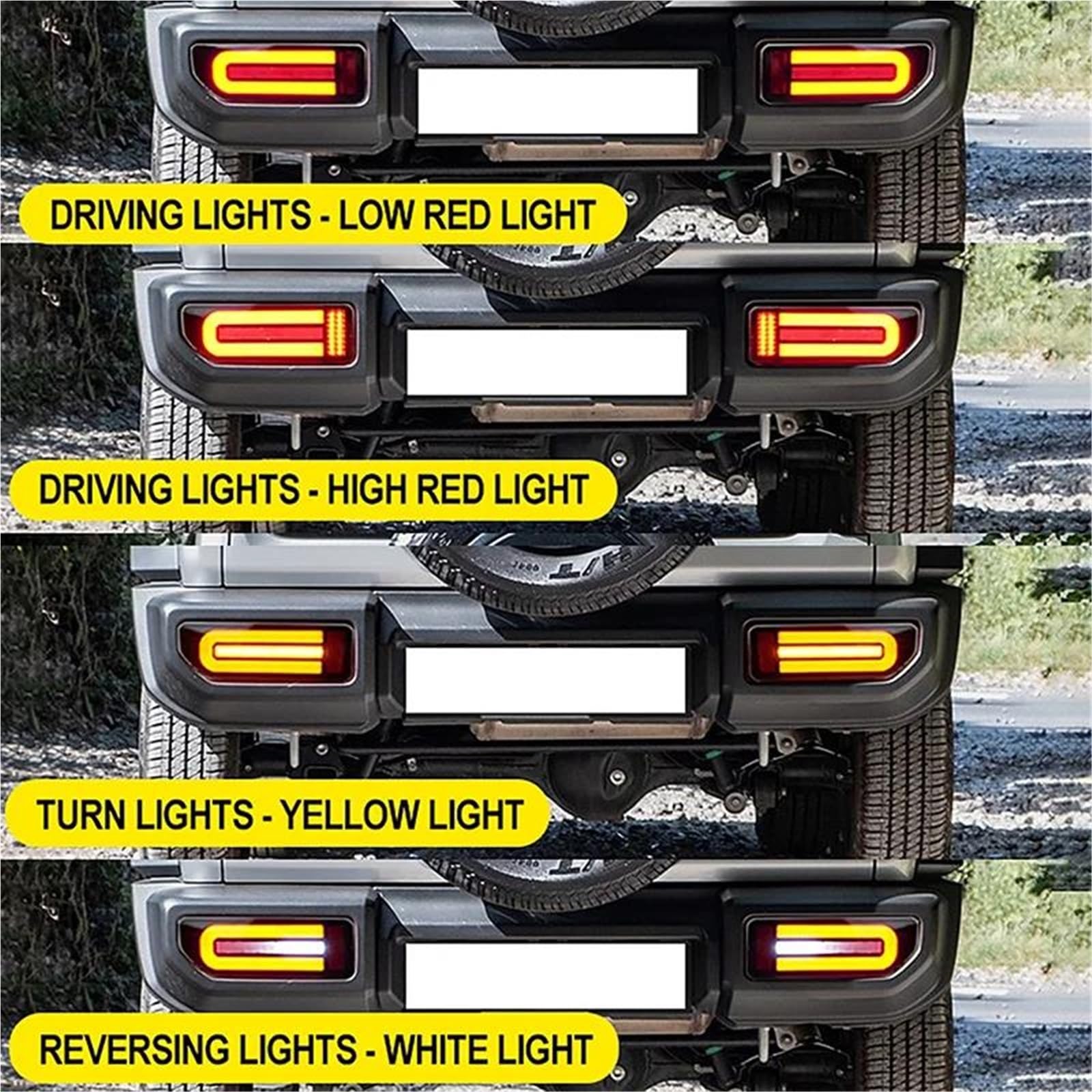 Fanal Trasero Luz Trasera Para Automóvil Para Suzuki Para Jimny 2007-2017 2019-2024 Conjunto De Luz Trasera Luz De Marcha Atrás, Intermitente Luz De Freno Luz antiniebla trasera(Black 2019-2024)