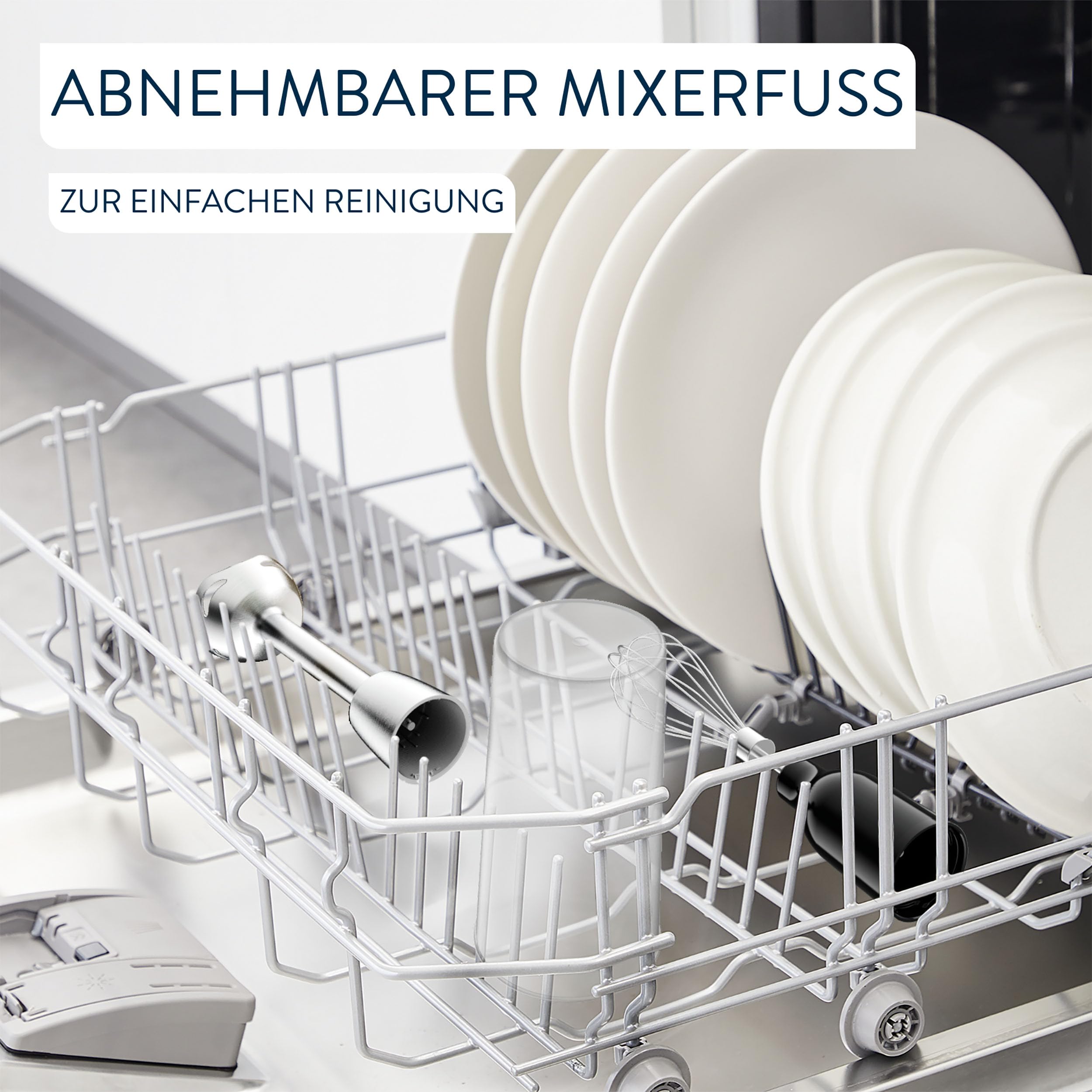 Jamie Oliver by Tefal Stabmixer, Edelstahlklingen, 1200 Watt, Mixerfuß spülmaschinengeeignet, Multi-Speed Trigger, Spritzschutz, inkl. 800 ml Becher, Mixer, Schwarz/Edelstahl, HB95JD10