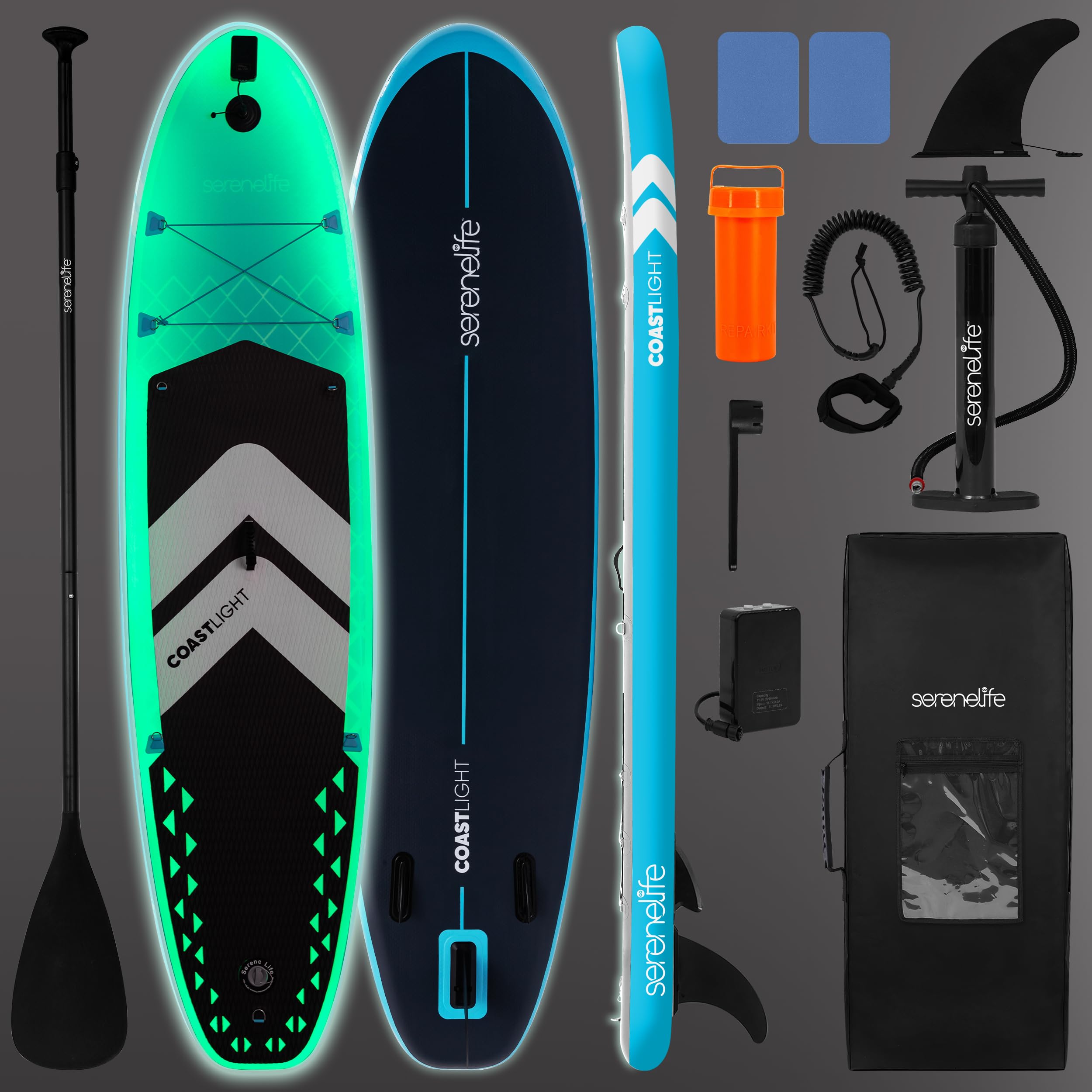 Amazon.com : SereneLife 10'6” Inflatable Stand-Up Paddle Board