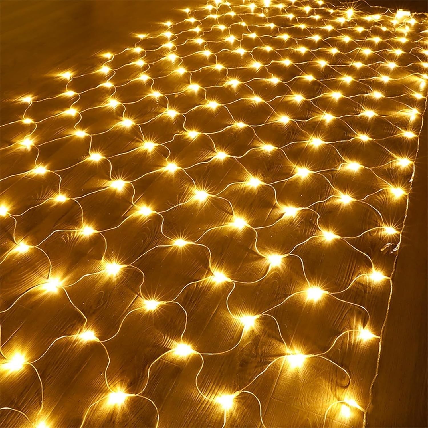 Catena Luminosa, luci, 700 LED 6x4m luci da Giardino fatate Bianco Caldo 8 reti Basse Esterne e Interne per Balcone (6m x 4m 700led)
