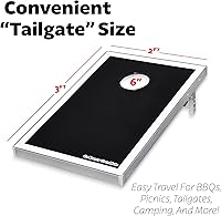 Vista 2 de GoSports Juego de cornhole de 3 x 2 pies para portón trasero, juego portátil que incluye 8 bolsas de frijoles y reglas de juego