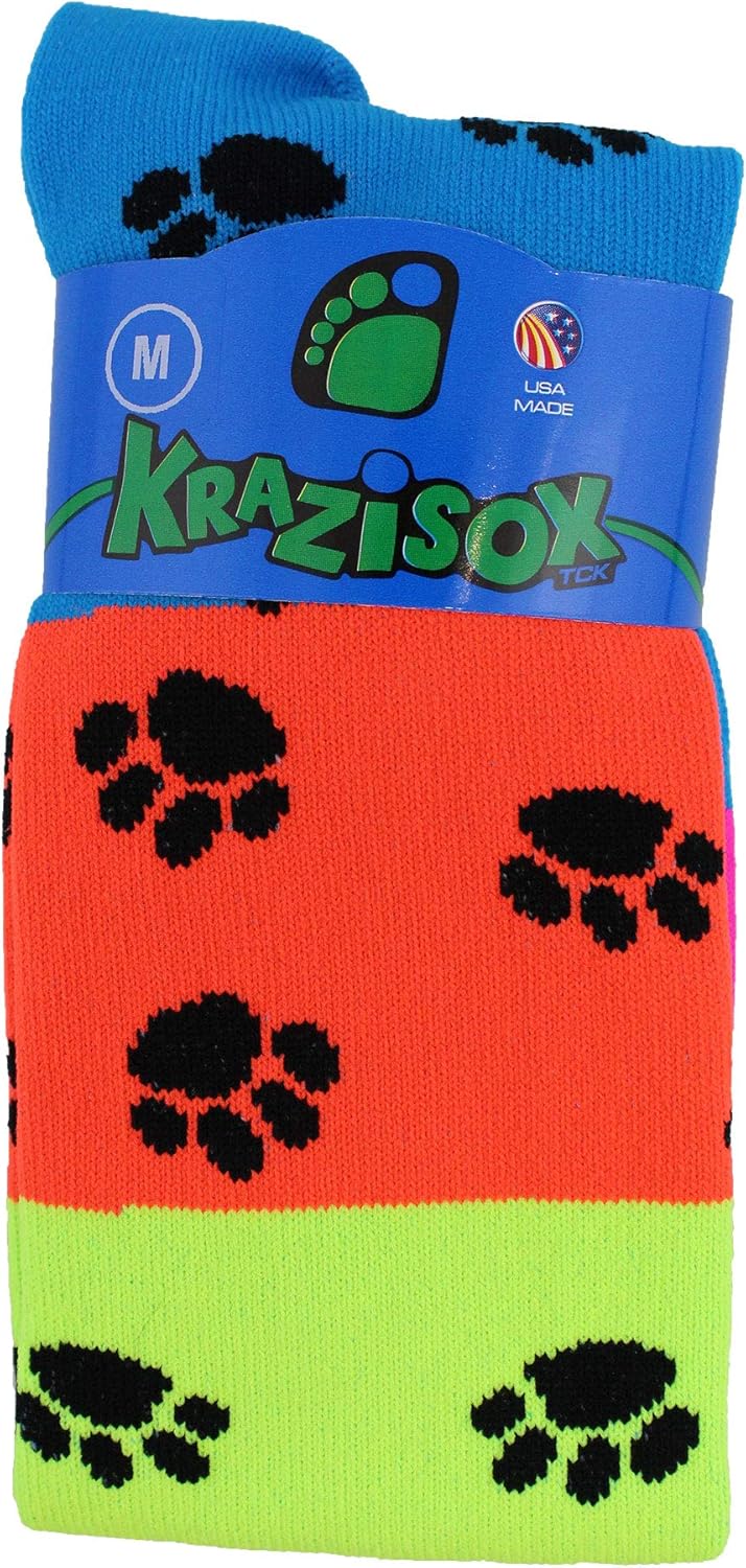 TCK Neon Rainbow Fun Print OTC Socks : Sports & Outdoors