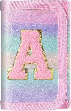 sundee Novelty Wallets for Kids Girls Trifold Wallet with Magic Sticker Coin Pocket for Sport Teen Birthday&Christmas Gifts Pink-A