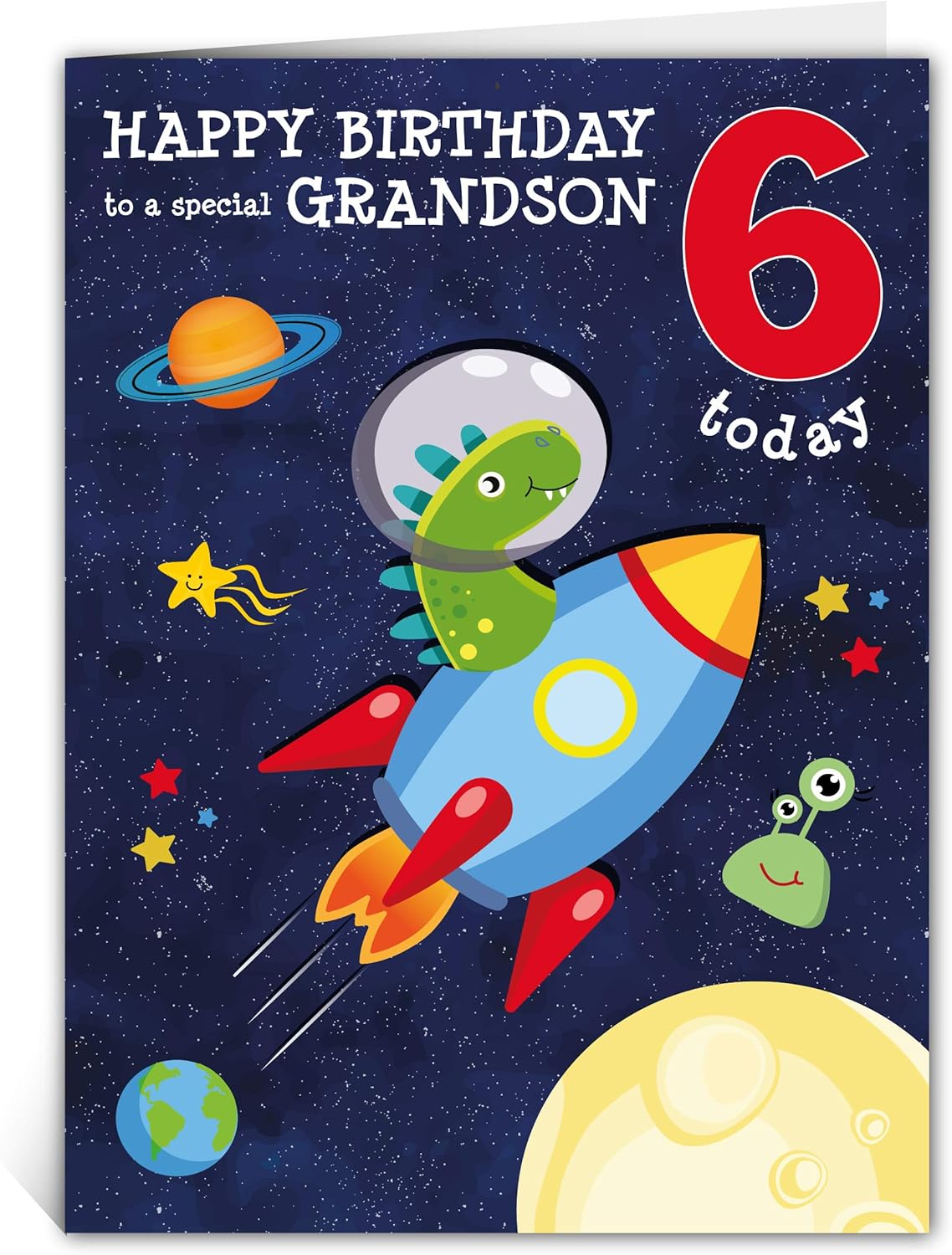 Happy 6th Birthday Grandson Birthday Card Birthday Card