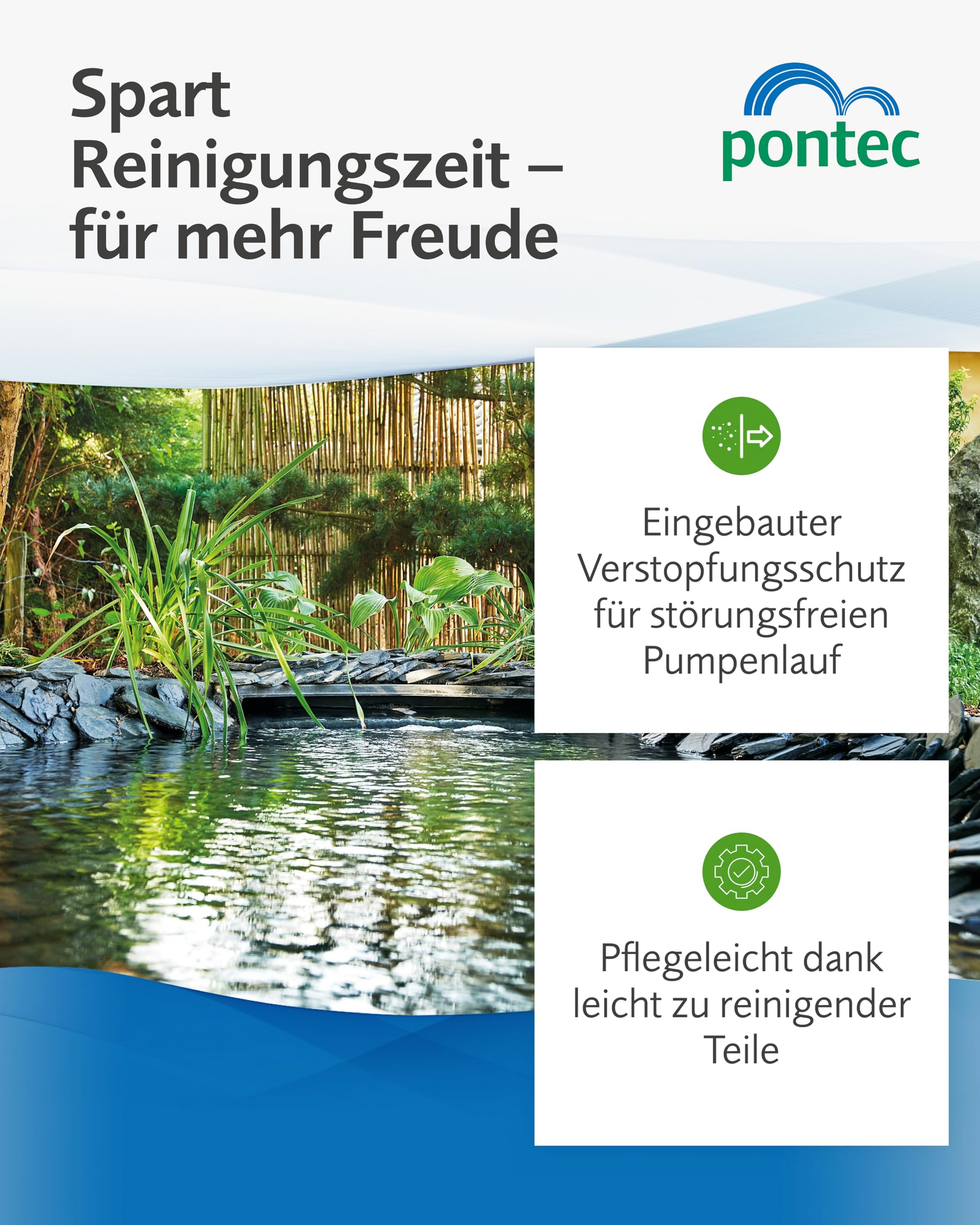 Pontec PondoAir Set 200 - Luftpumpen-Set zur Sauerstoffversorgung von Flora und Fauna / Teichbelüfter für den Einsatz an Teichen bis 2.000 l, Schwarz