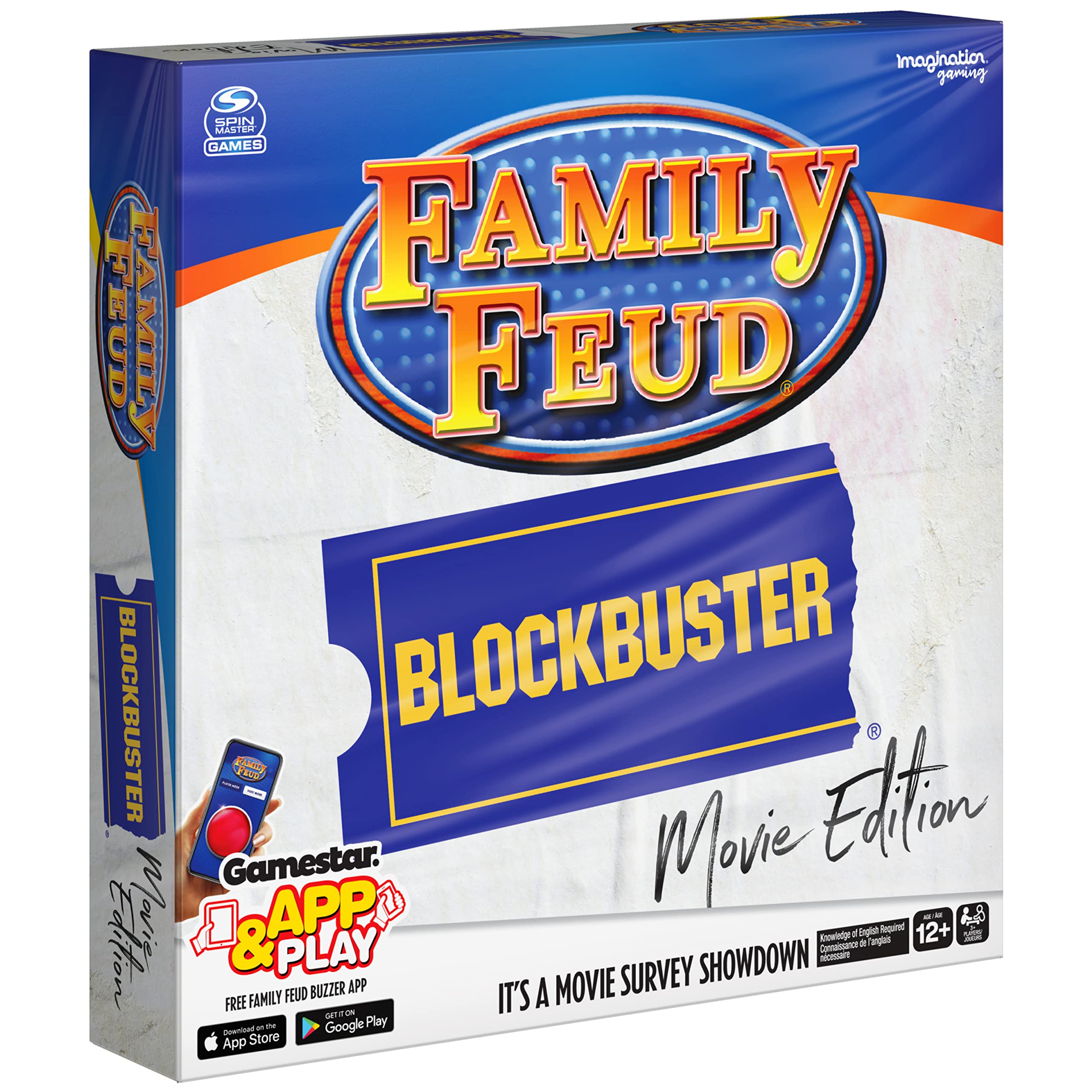 Family Feud Blockbuster, Party Quiz Board Game, for Adults and Kids Ages 12 and up