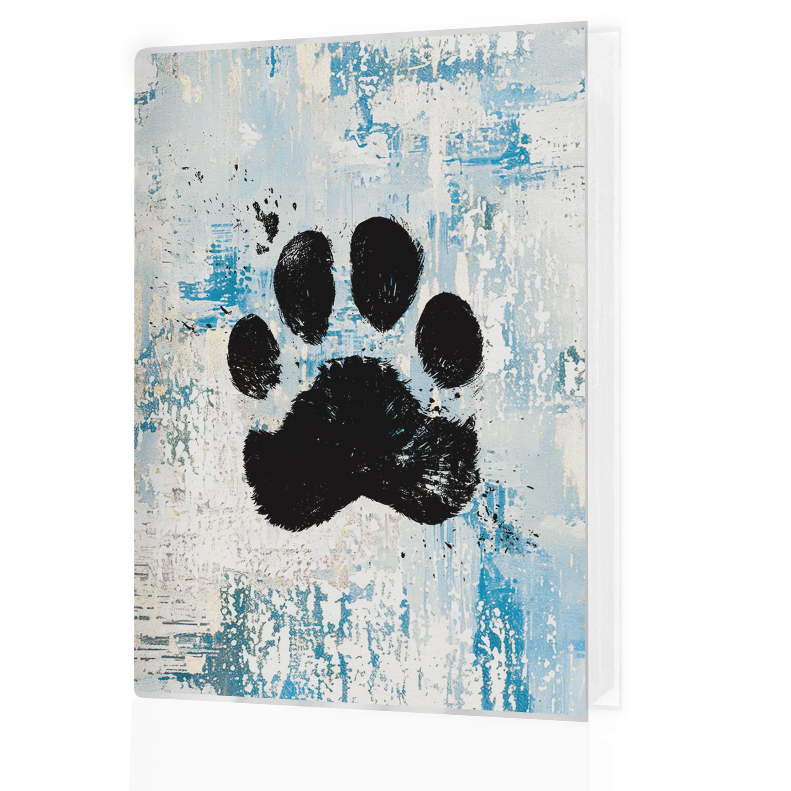 Álbum de fotos de perro de 4 x 6 pulgadas, regalos para amantes de los perros, diseño abstracto azul, pequeño álbum de fotos para 18 bolsillos, con capacidad para 36 fotos, álbum de fotos para
