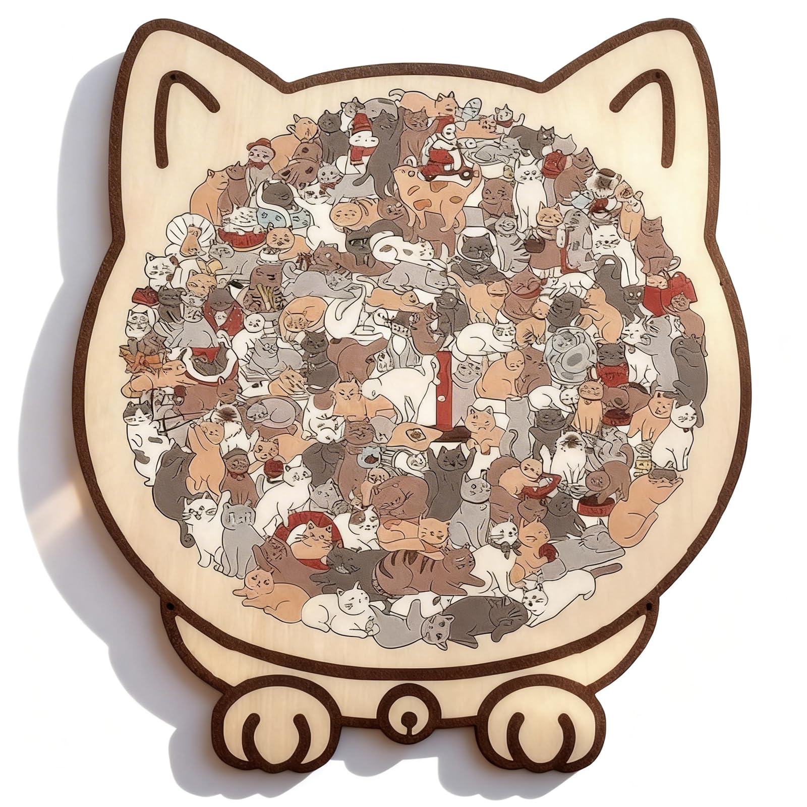 Rompecabezas De Madera Con Forma De Gato De Colores Morandi/ | Cuotas sin interés Rompecabezas De Madera Con Forma De Gato De Colores Morandi/ | Cuotas sin interés